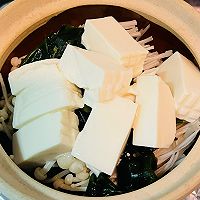#豪吉小香风 做菜超吃香#金针菇海带苗辣豆花的做法图解3