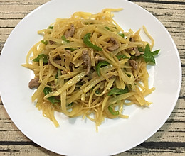 青椒土豆肉丝的做法