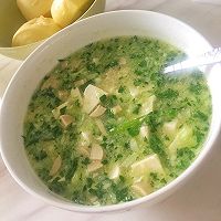 「一口豆腐一口汤」青菜豆腐羹的做法图解5