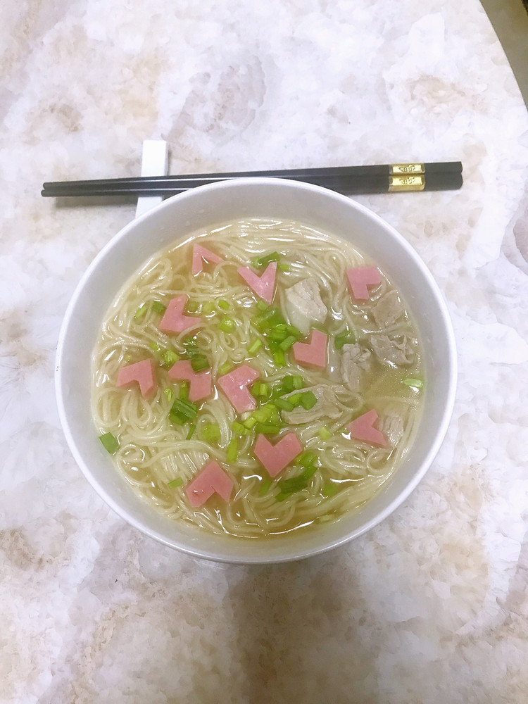 爱心早餐面的做法