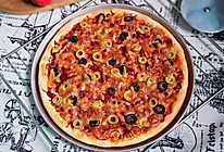 甜菜根橄榄披萨#我的烘焙不将就#的做法
