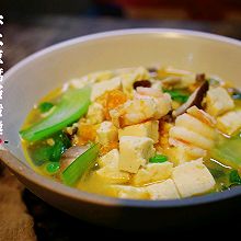 #金龙鱼橄榄油调和油520美食菜谱#虾仁豆腐蛋黄羹