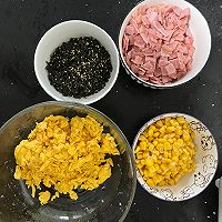 培根玉米海苔蛋炒饭的做法图解5