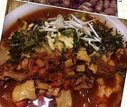 新疆羊肉揪片子汤饭的做法
