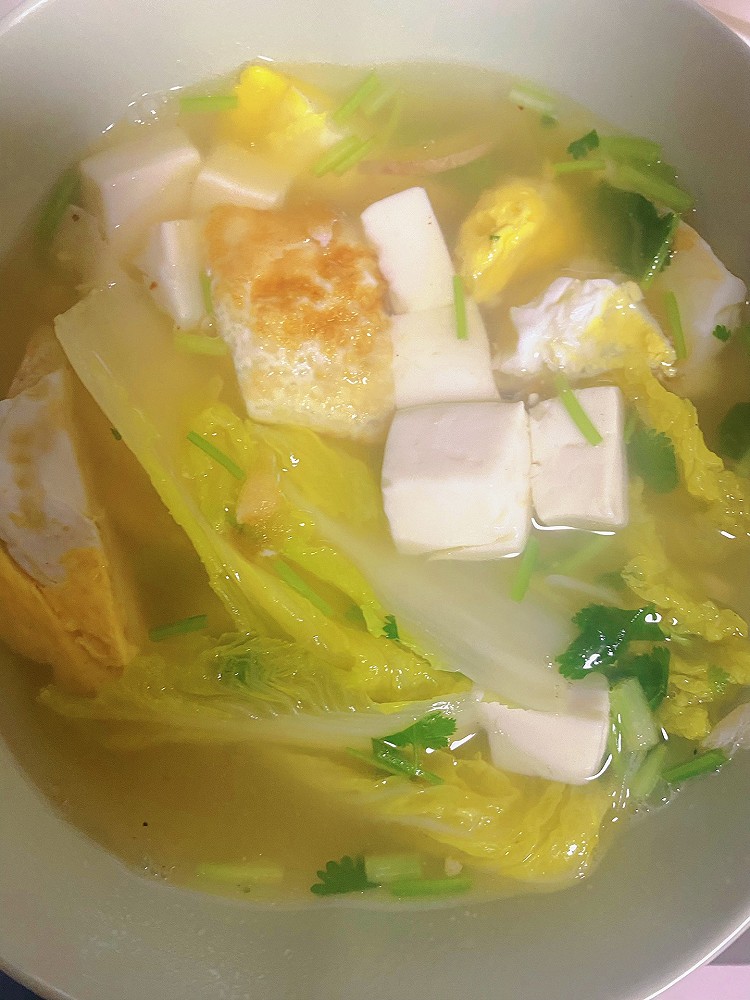 白菜豆腐汤的做法