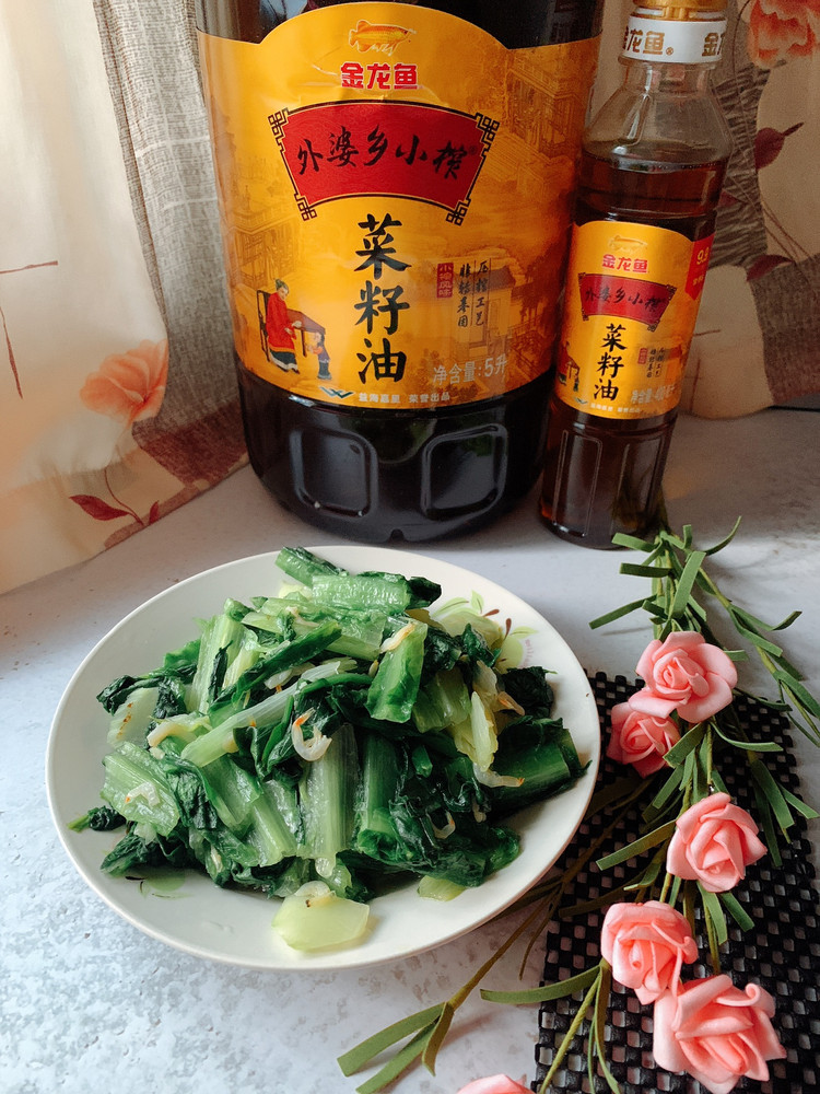 菜油原香提味增香，清炒油麦菜，一点也不菜！的做法