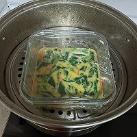 春日美食/菠菜蒸蛋羹的做法图解6