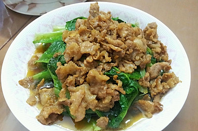 肉片油麦菜