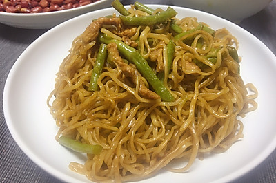 豆角肉丝卤面