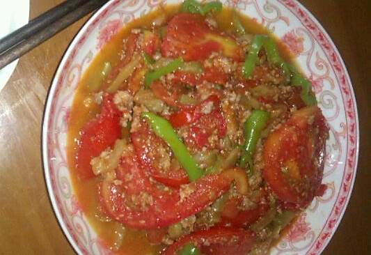 西红柿炒肉沫的做法