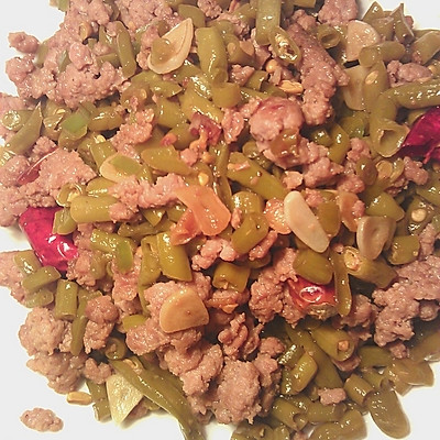 酸豆角肉末