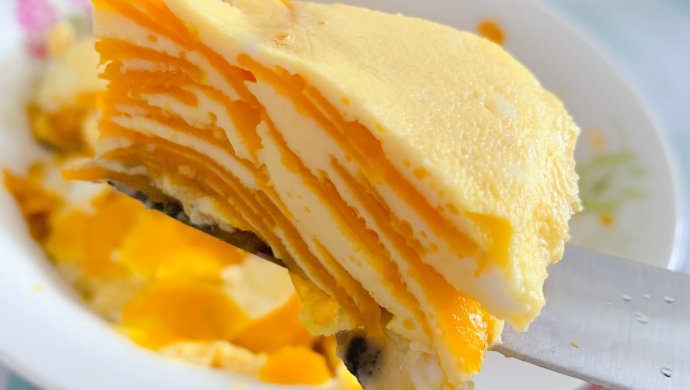 宝宝早餐—牛奶南瓜千层蛋糕