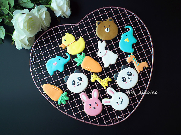 可爱小动物糖霜饼干