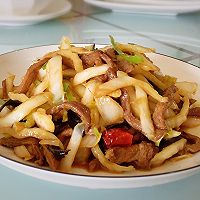 大白菜的春天——白菜梗炒牛肉的做法图解11