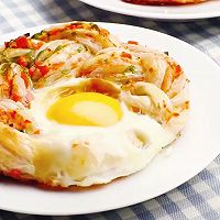 超级简单的花环烤蛋手抓饼哦！的做法图解10