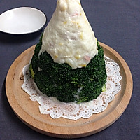 如何做好看的圣诞树沙拉（西兰花土豆泥圣诞花环）的做法图解6
