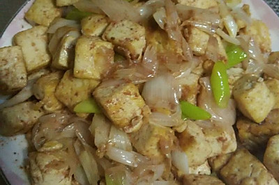 快手菜——虾酱炒豆腐
