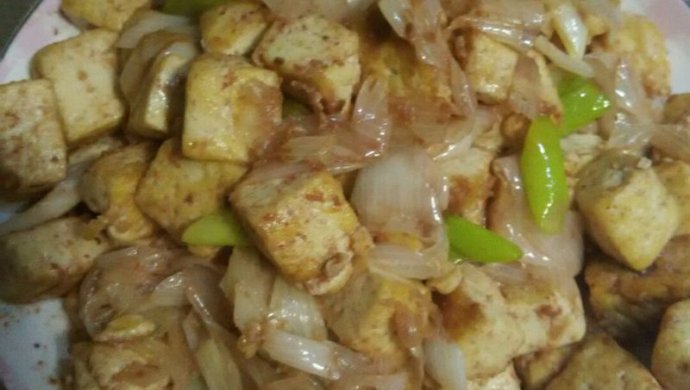 快手菜——虾酱炒豆腐