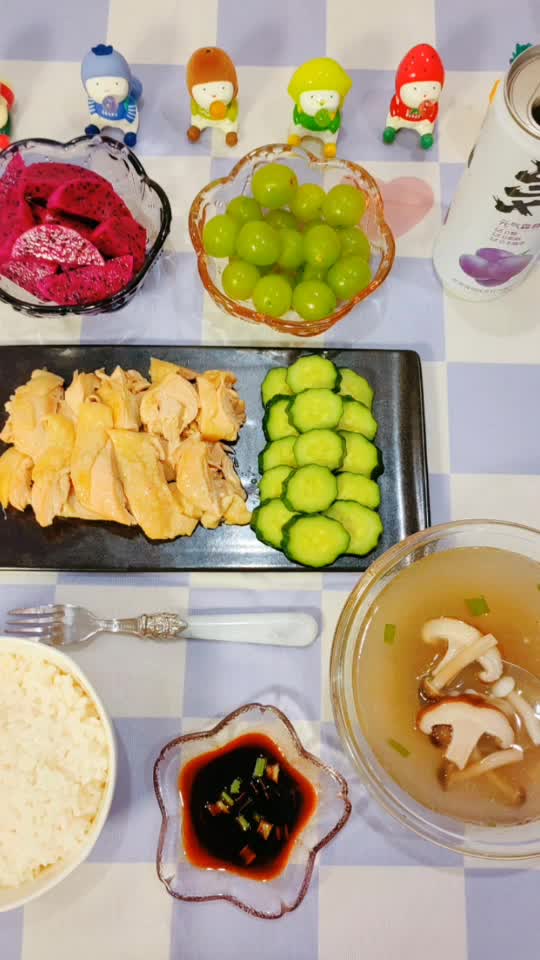 海南鸡饭+菌菇汤