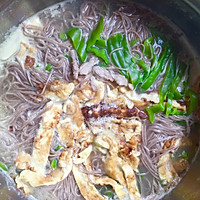 青椒肉丝鸡蛋荞麦面的做法图解7