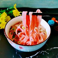 火龙果手擀面的做法图解5