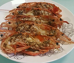 椒盐烤红虾的做法
