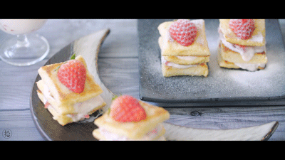 酸奶草莓三明治的做法图解14
