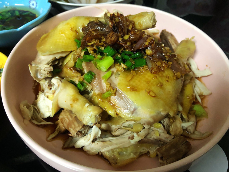 沙薑葱油手撕鸡的做法