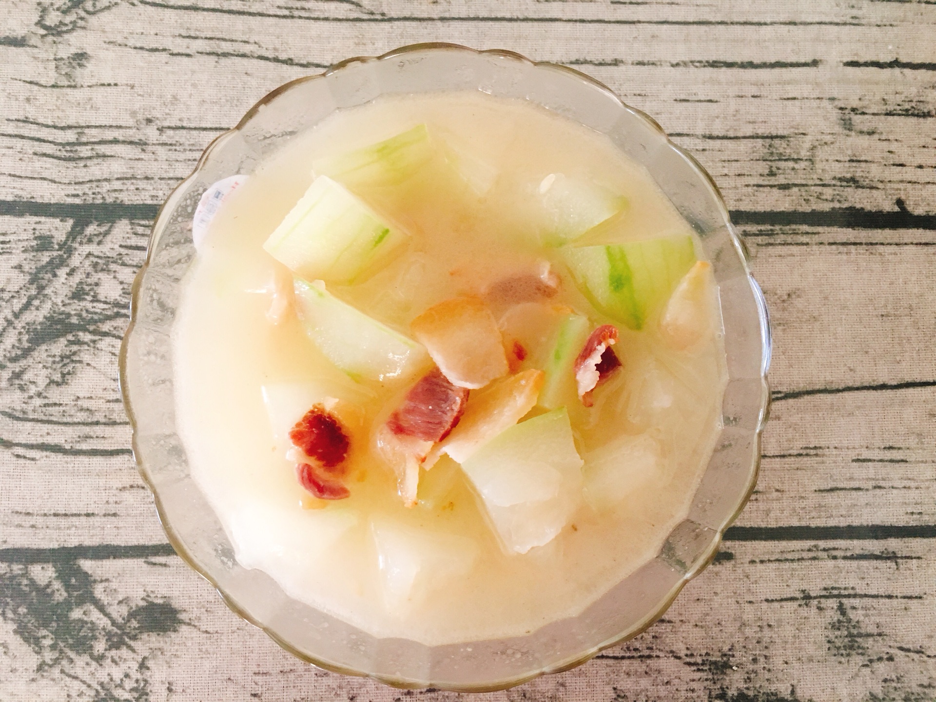 Stewed winter melon with ham