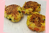 鳕鱼蔬菜饭团饼（宝宝版）的做法