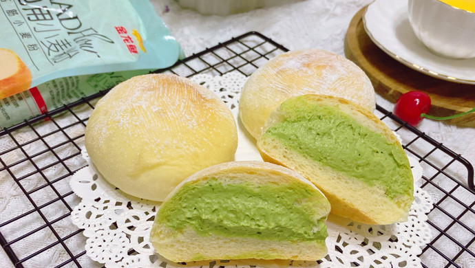 抹茶冰面包