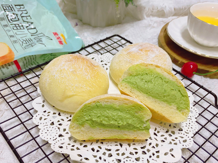 抹茶冰面包的做法