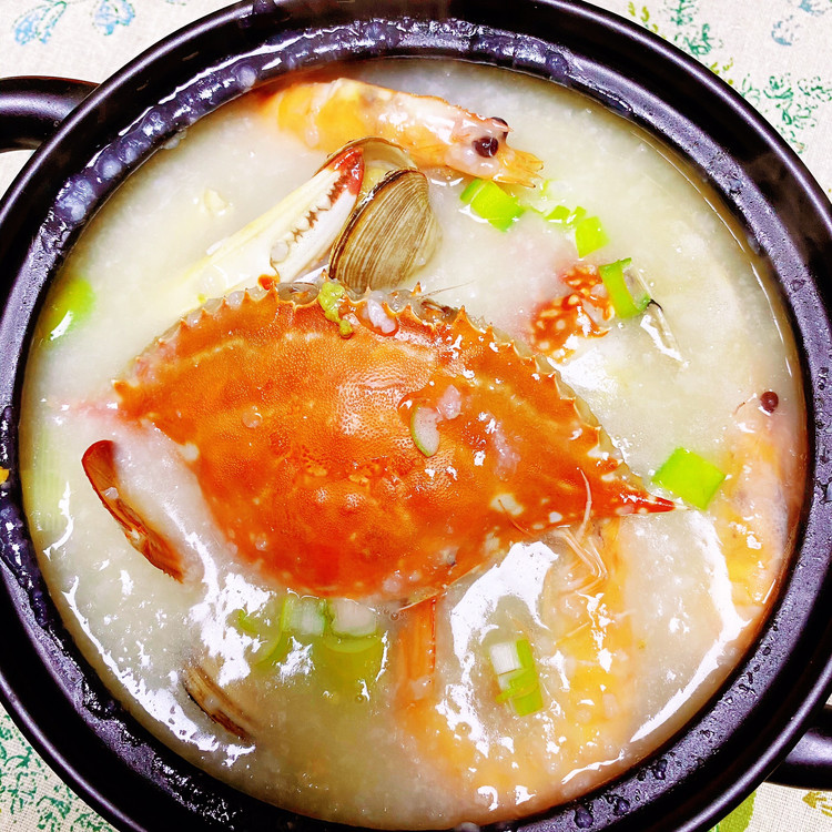 潮汕海鲜粥解馋的舔锅超简单的做法