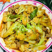 #刘畊宏女孩减脂饮食#花菜炒肉的做法图解10