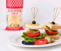 #丘比小能手料理课堂#0难度的mini三明治 营养均衡的做法