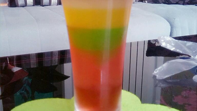 彩虹水果味布丁