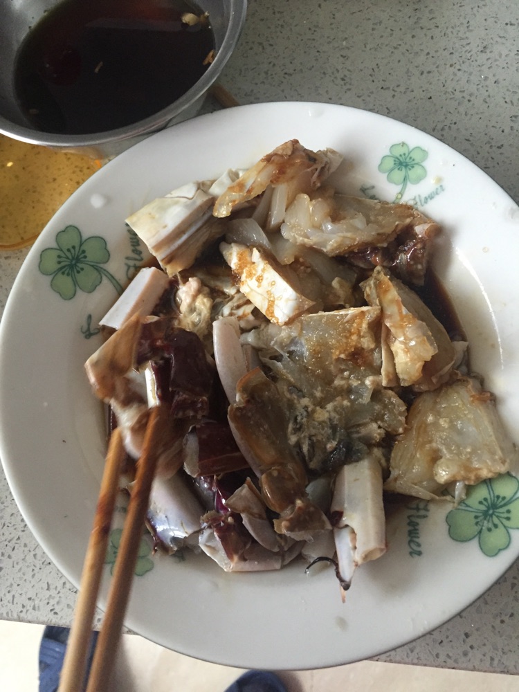 螃蟹烧豆腐的做法图解2