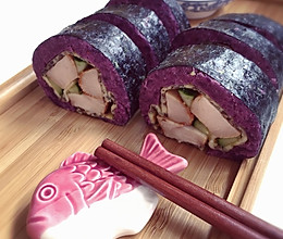 鸡肉紫薯寿司的做法