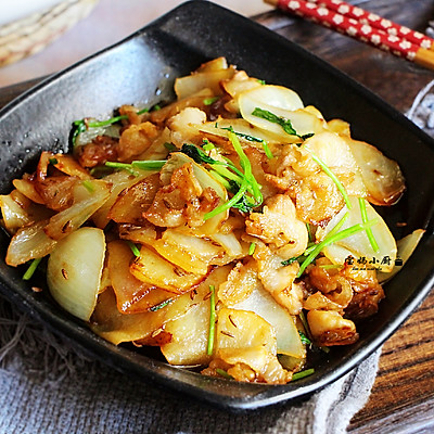 嘎嘎下饭，孜然肉片炒土豆