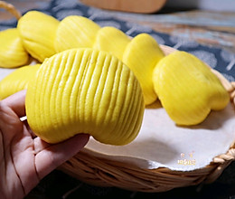 南瓜贝壳馒头（不加一滴水❗️一次发酵‼️）果蔬馒头夹的做法