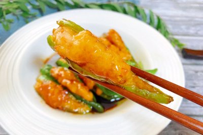 低脂低卡虾滑酿青椒