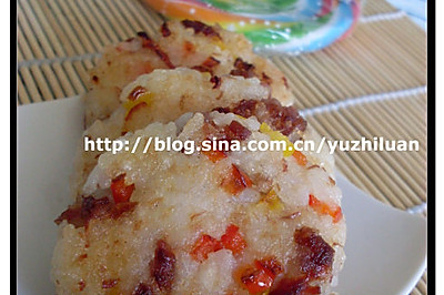 香煎腊肠饭团