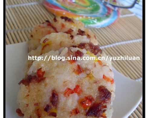 香煎腊肠饭团