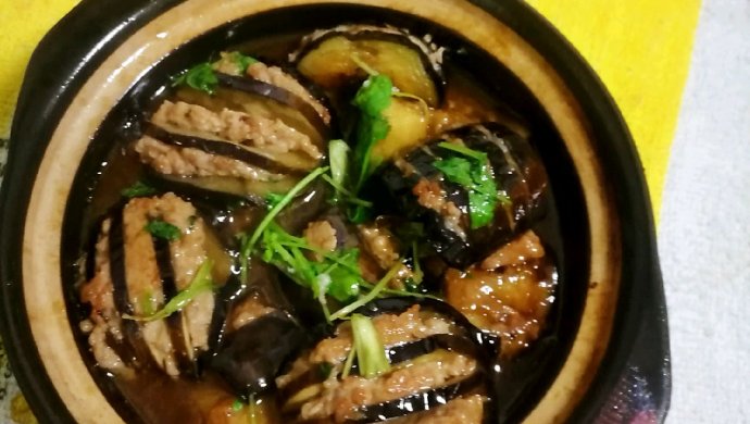 蚝油肉沫茄子煲