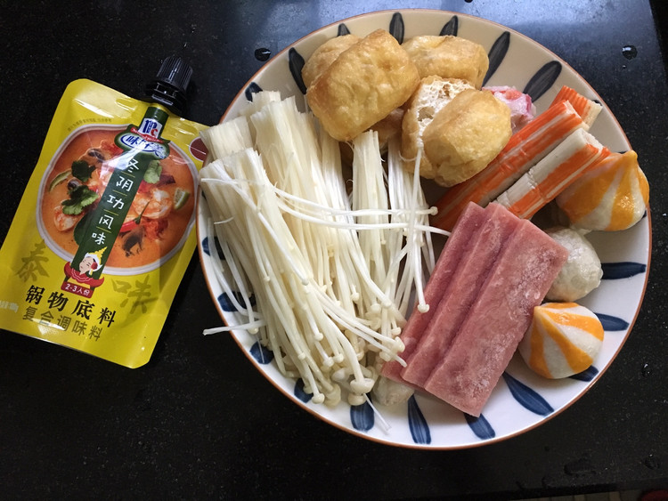 一人食快手冬阴功火锅的做法