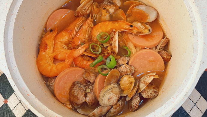 花甲大虾粉丝煲