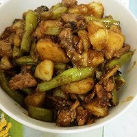 土豆排骨炖豆角的做法图解4