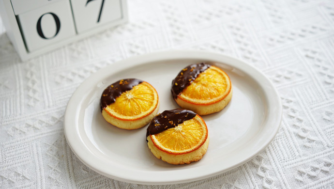 橙意满满超高颜值的巧克力橙子饼干