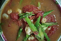 芦笋西红柿炒虾仁的做法