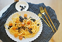 意大利面｜紫苏干贝海鲜意大利面，香煎干贝和紫苏的巧妙融合的做法